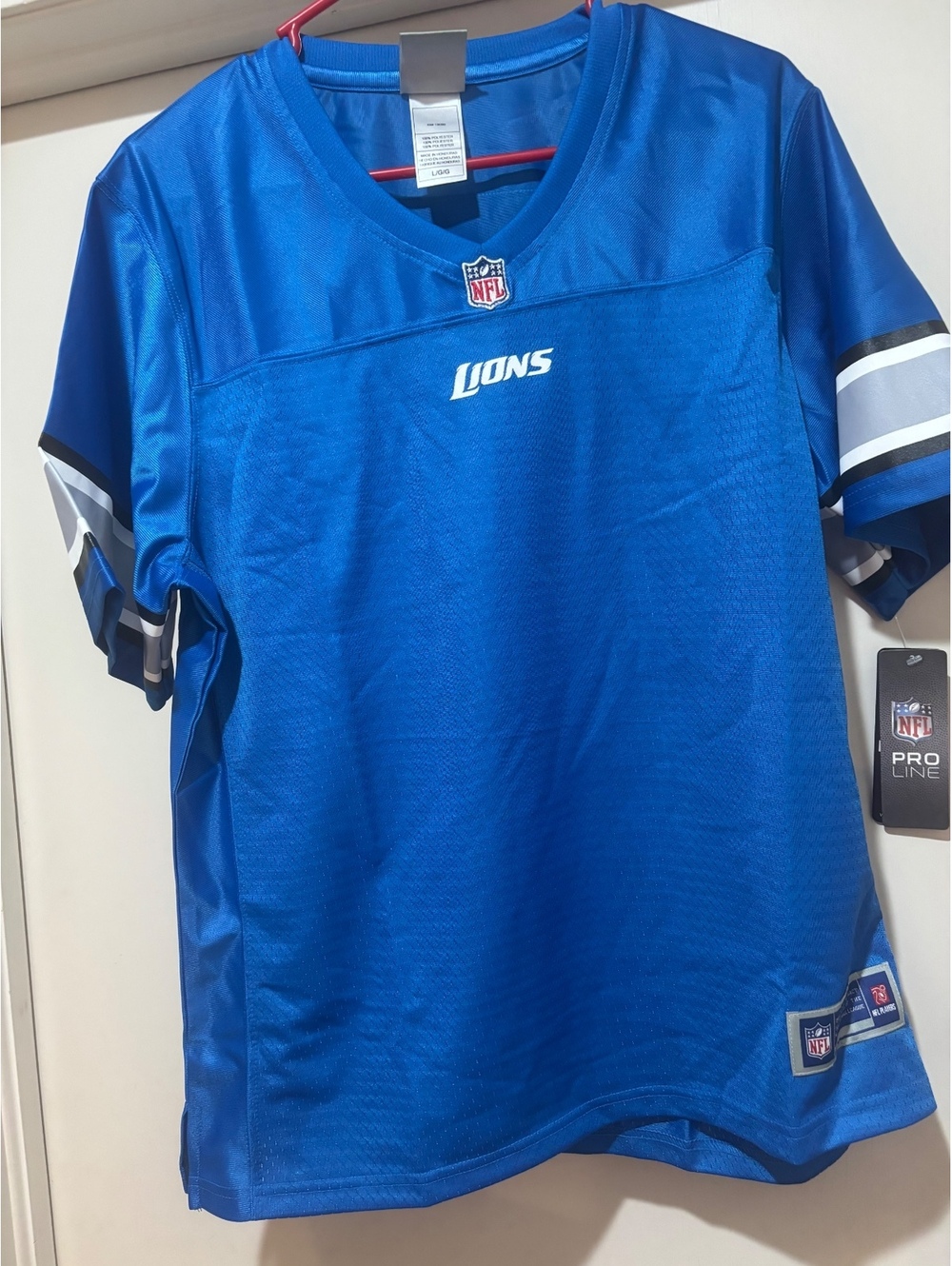 NWT NFL Pro Line Detroit Lions Women’s Blue Jersey Large